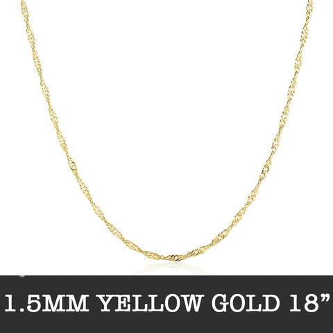 Gold Chain 18inch 1.5mm LSC023