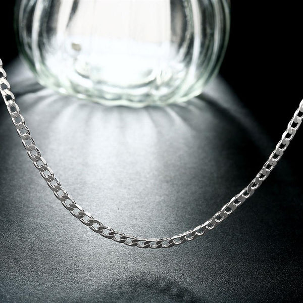 Silver Curb Chain 24inch 4mm LSN132-24