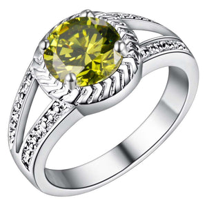 Lucky Silver - Silver Designer Ring - Light Green - LOCAL STOCK - LSR131