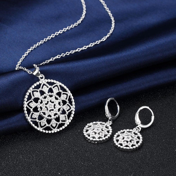 Silver Designer Jewelry Set LSS843