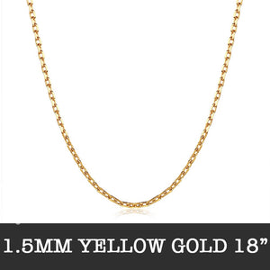 Gold Rolo Chain 18inch 1.5mm LSC008