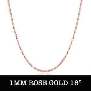 Rose Gold Chain 18inch 1mm LSC018