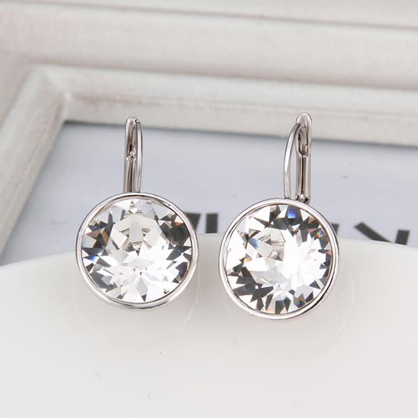 White Gold Earrings LSE748