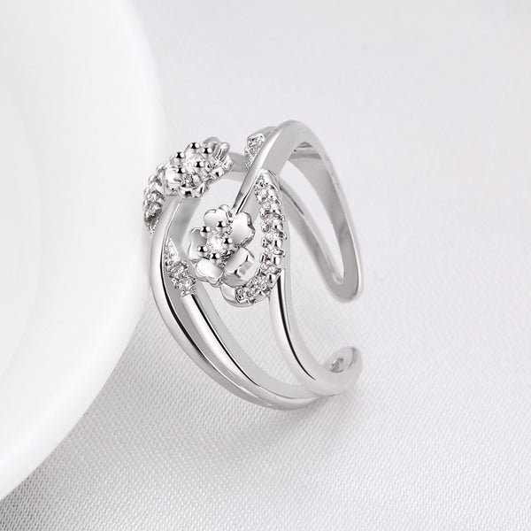 White Gold Ring LSR919-C