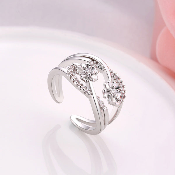 White Gold Ring LSR919-C