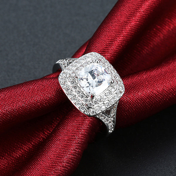 White Gold Ring LSR938-C