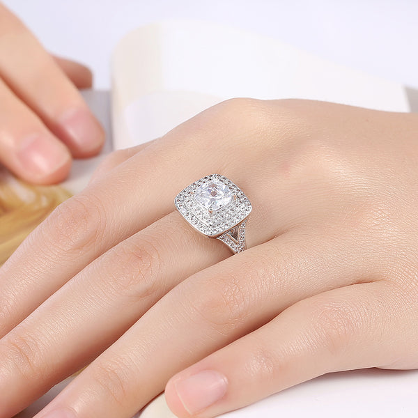 White Gold Ring LSR938-C