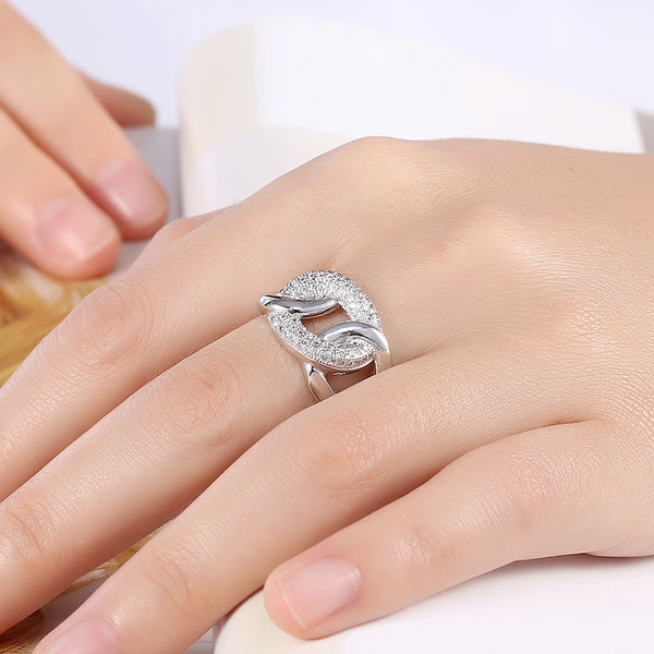 White Gold Ring LSR954-C