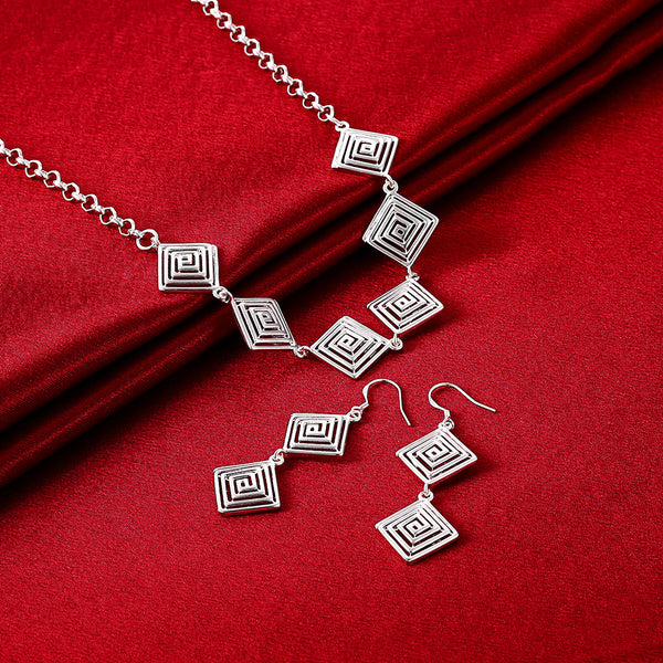 Silver Designer Jewelry Set LSSPCS890