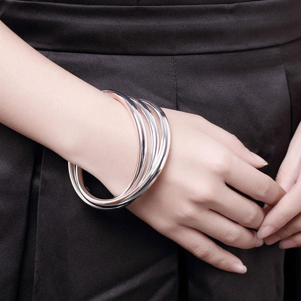 Silver Designer Bangle LSB047 SGS