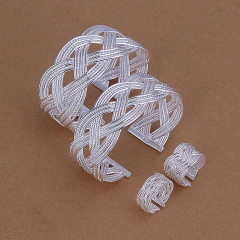Silver Designer Jewelry Set LSS258
