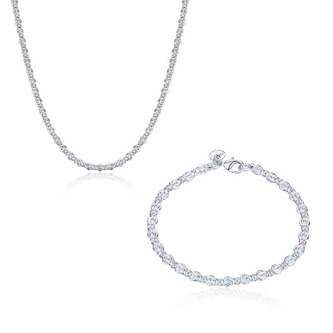 Silver Designer Jewelry Set LSSPCS860