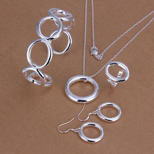 Silver Designer Jewelry Set LSS293