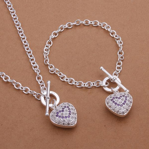 Silver Designer Jewelry Set LSS373