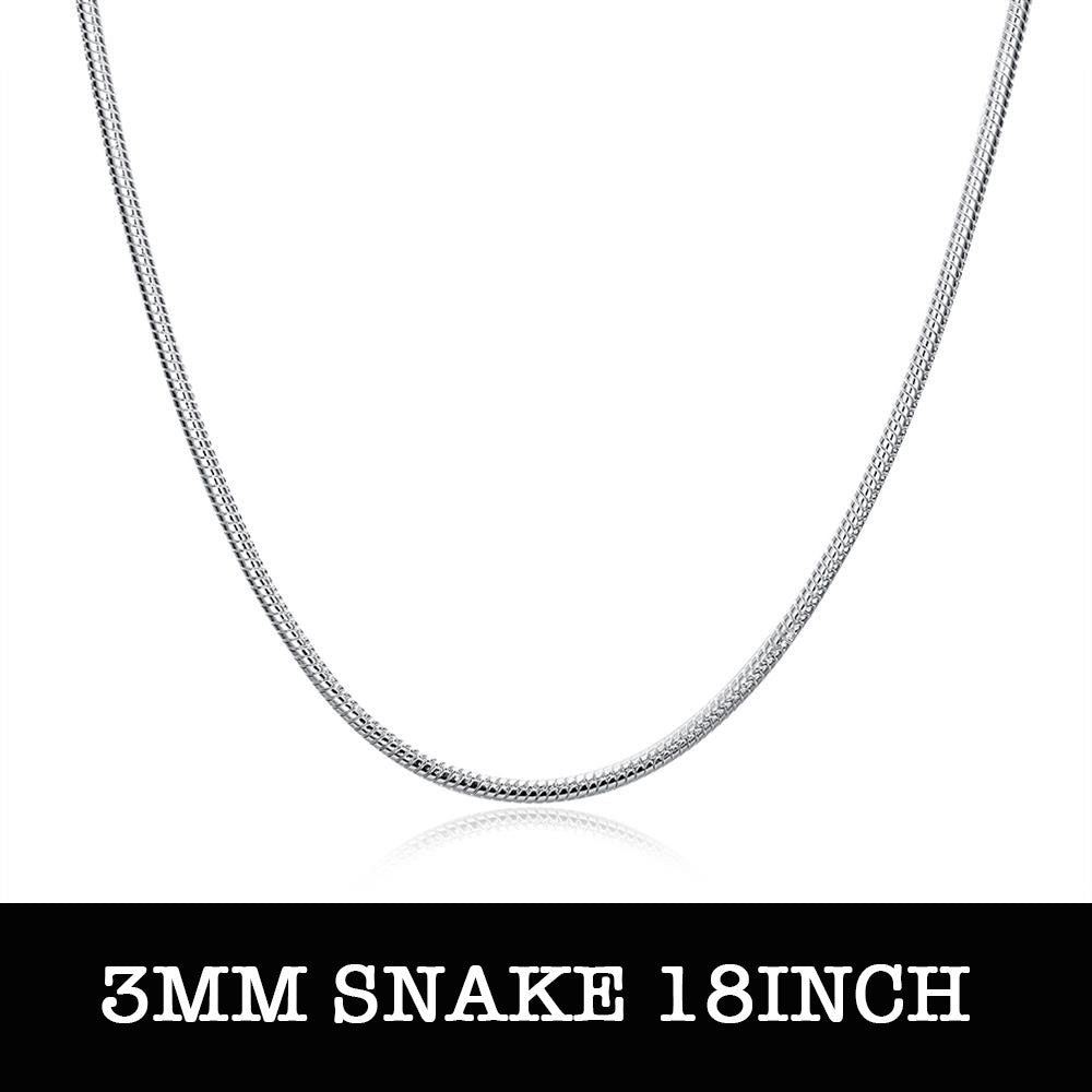 Silver Snake Chain 18nch 3mm LS318