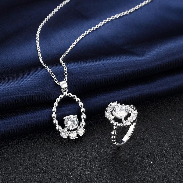 Silver Designer Jewelry Set LSS838
