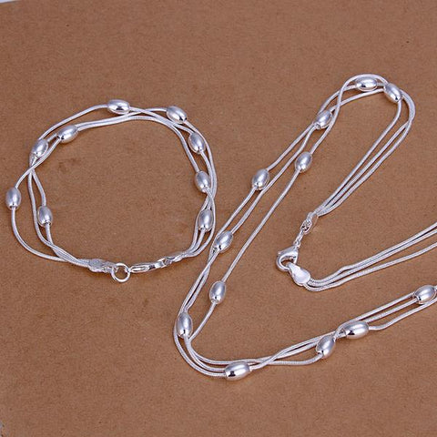 Silver Designer Jewelry Set LSS140