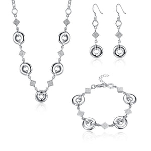 Silver Designer Jewelry Set LSSPCS845