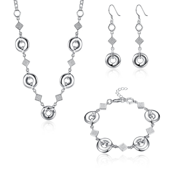 Silver Designer Jewelry Set LSSPCS845
