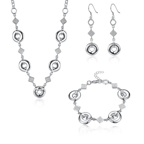 Silver Designer Jewelry Set LSSPCS845