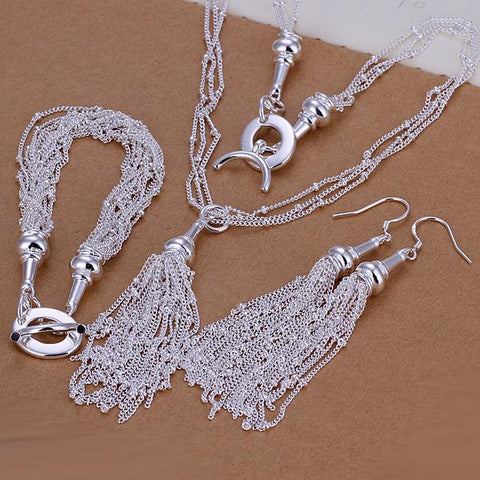 Silver Designer Jewelry Set LSS207