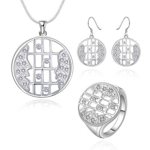 Silver Designer Jewelry Set LSS663