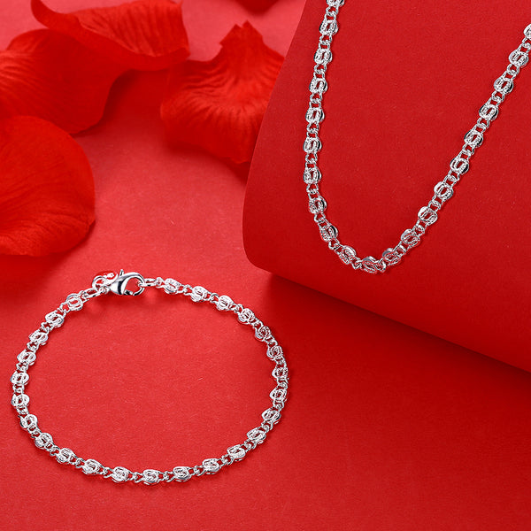 Silver Designer Jewelry Set LSSPCS860