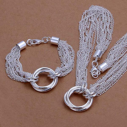 Silver Designer Jewelry Set LSS338