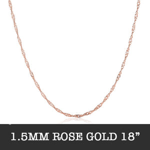 Rose Gold Chain 18inch 1.5mm LSC023