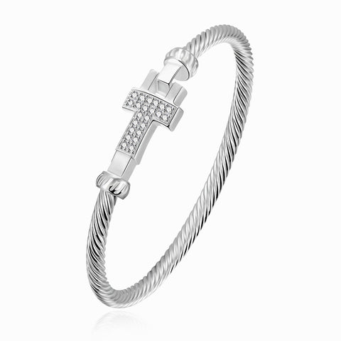 Silver Designer Bangle LSB249