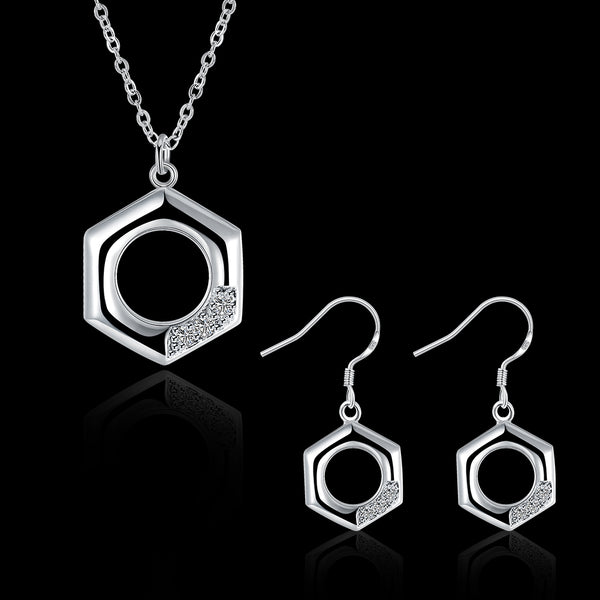 Silver Designer Jewelry Set LSLKNSPCS869