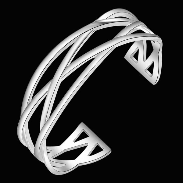 Silver Designer Bangle AS085