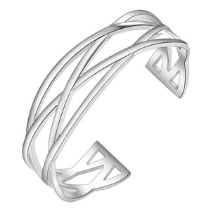 Silver Designer Bangle AS085
