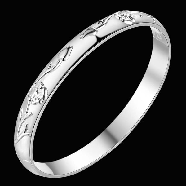 Silver Designer Bangle AS086