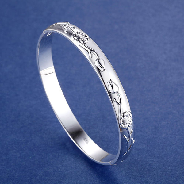 Silver Designer Bangle AS086