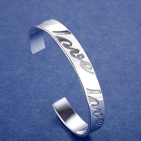 Silver Designer Bangle AS114