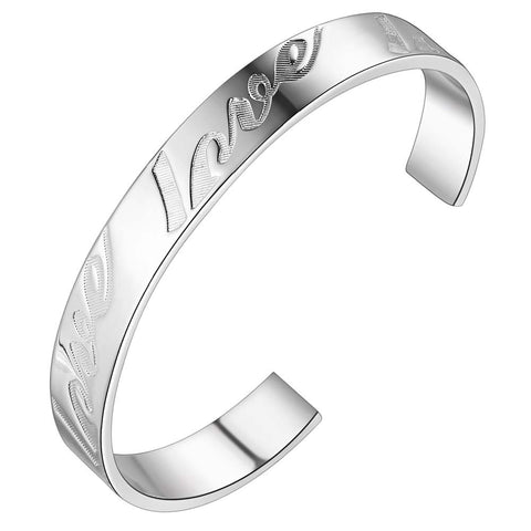 Silver Designer Bangle AS114