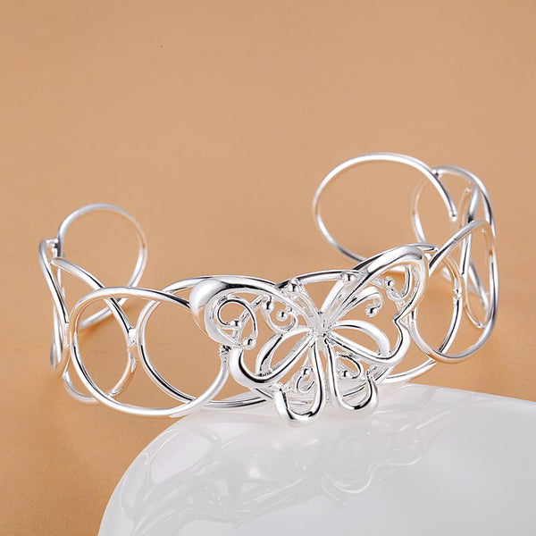 Silver Designer Bangle AS118