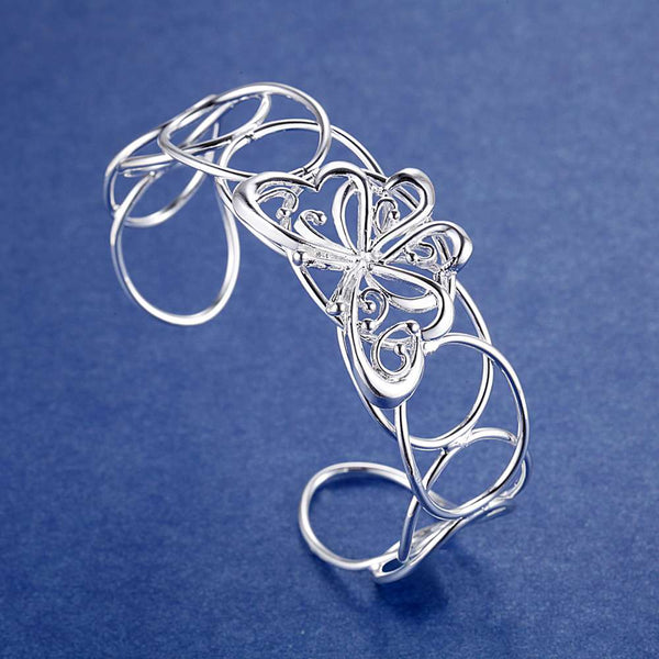 Silver Designer Bangle AS118