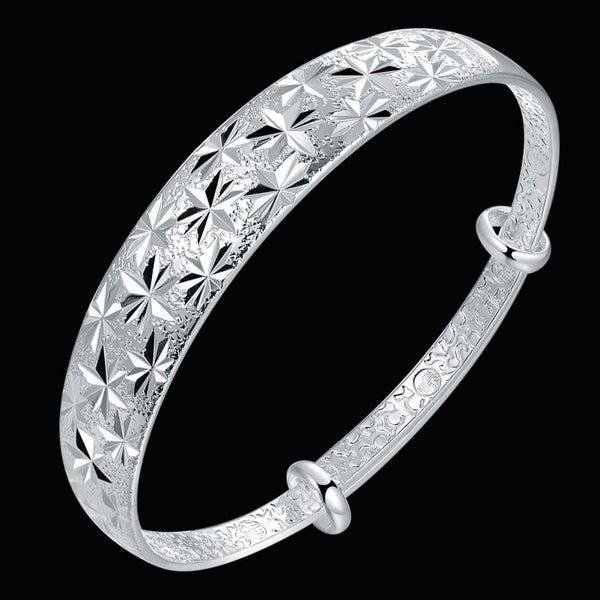 Silver Designer Bangle AS137