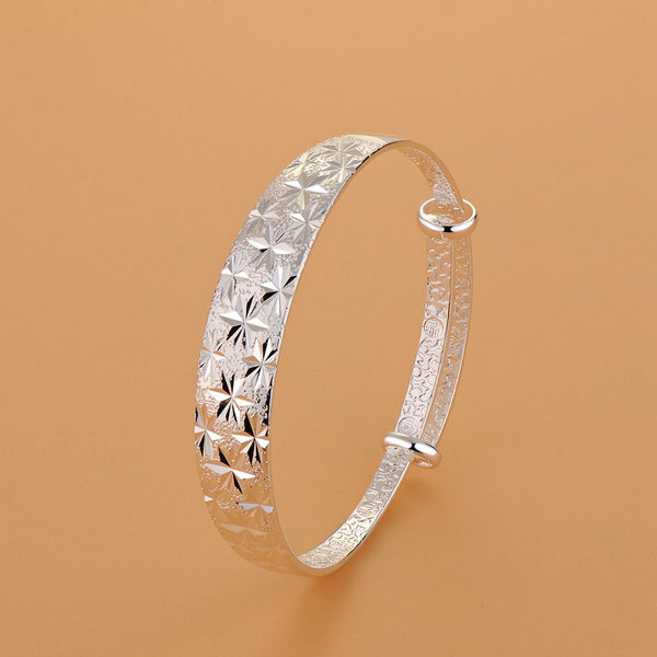 Silver Designer Bangle AS137