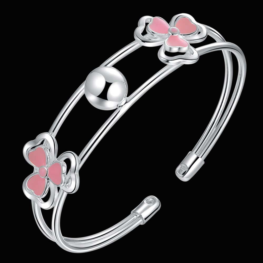 Silver Designer Bangle AS163 – Lucky Silver