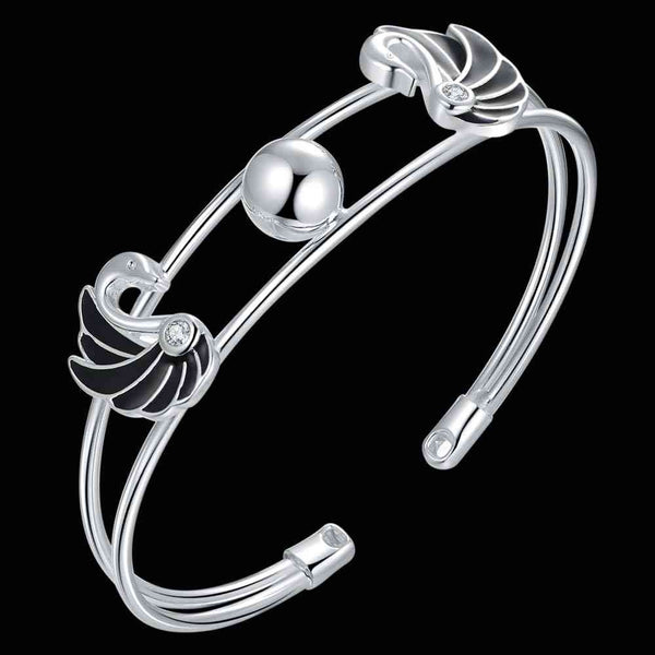 Silver Designer Bangle AS165