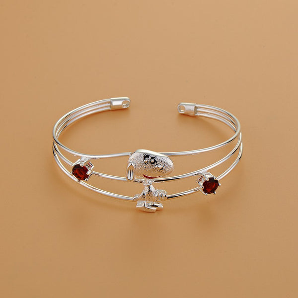 Silver Designer Bangle AS168