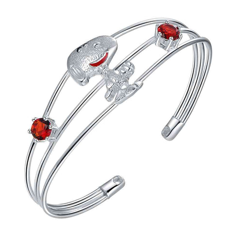 Silver Designer Bangle AS168