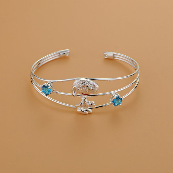 Silver Designer Bangle AS169