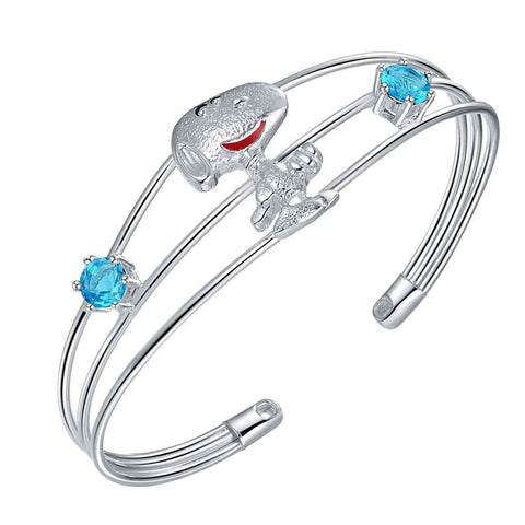 Silver Designer Bangle AS169