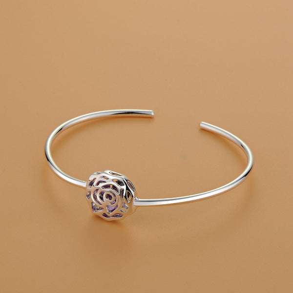 Silver Designer Bangle AS173