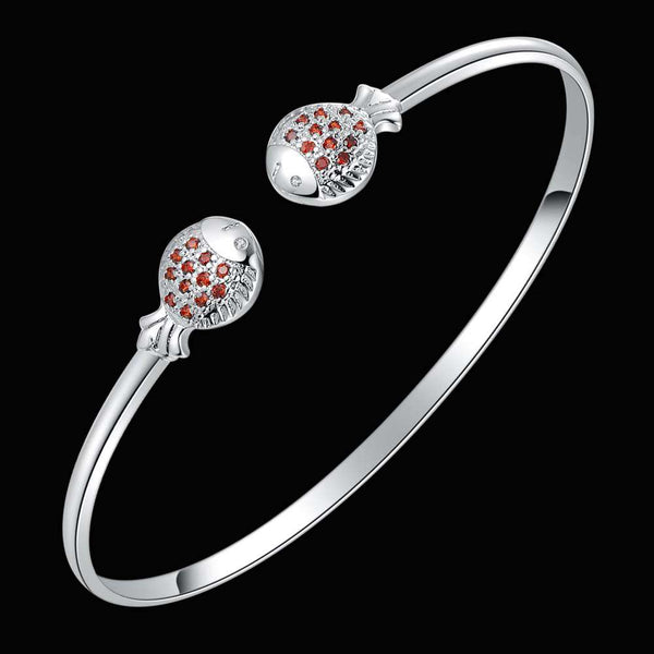 Silver Designer Bangle AS178