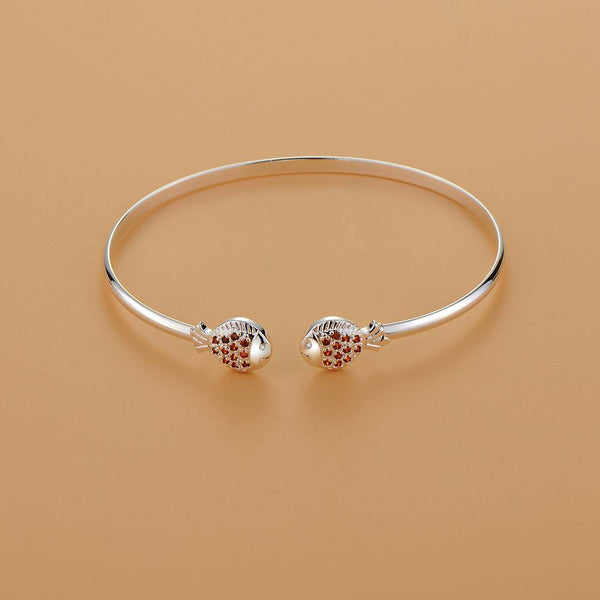 Silver Designer Bangle AS178